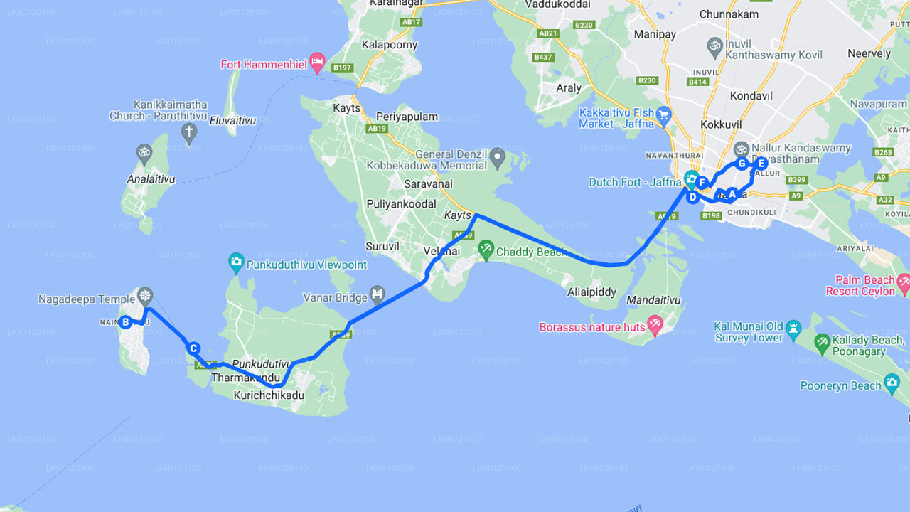 Stadtrundfahrt nach Jaffna und zur Insel Nagadeepa ab Jaffna