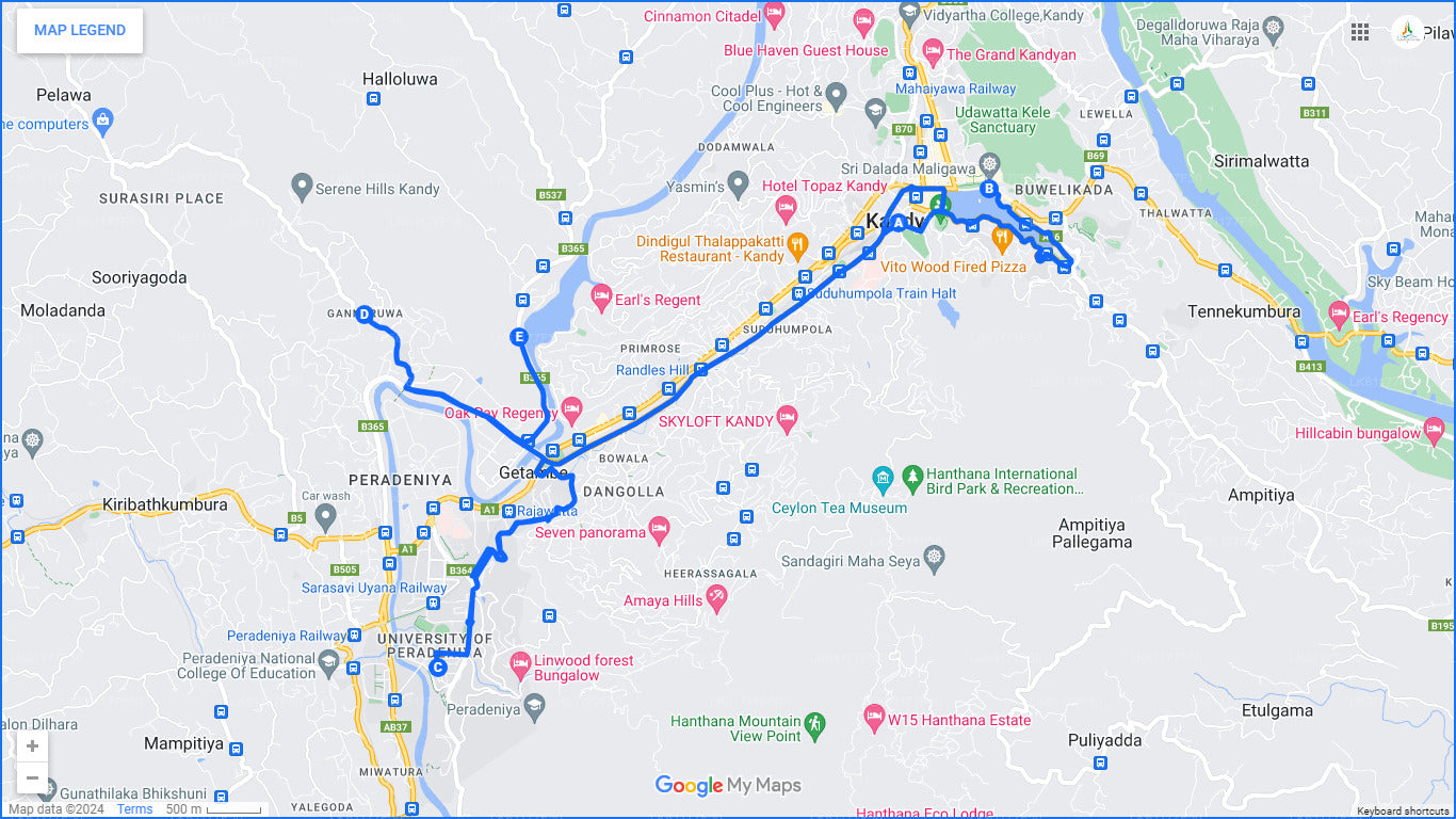 Stadtrundfahrt durch Kandy im offenen Bus