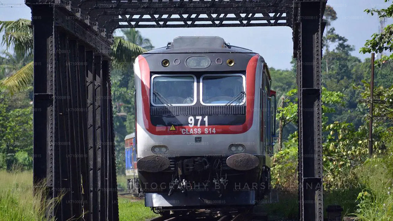 Weiterfahrt mit dem Zug von Badulla nach Colombo (Zug Nr. 1002 „Denuwara Menike“) 