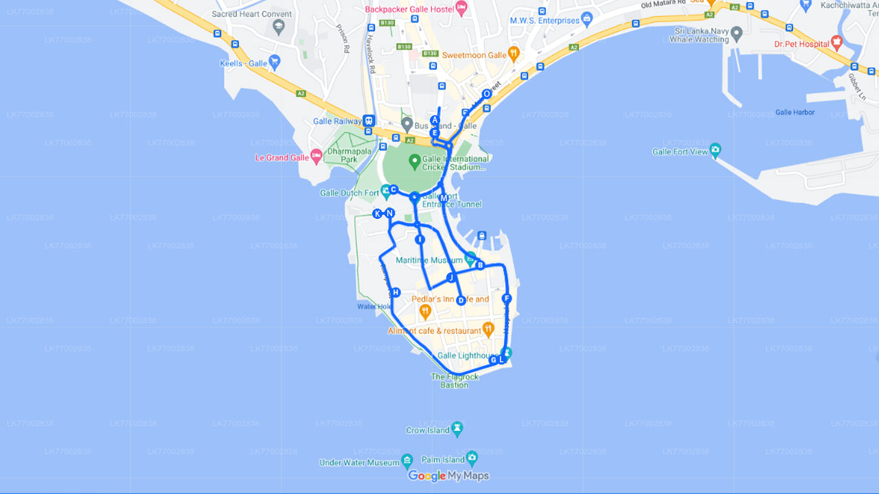 Niederländisches Fort und Stadt mit dem Fahrrad von Galle aus