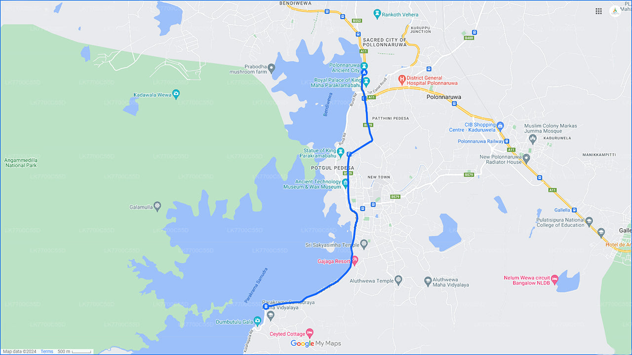 Radfahren auf dem Land von Polonnaruwa aus