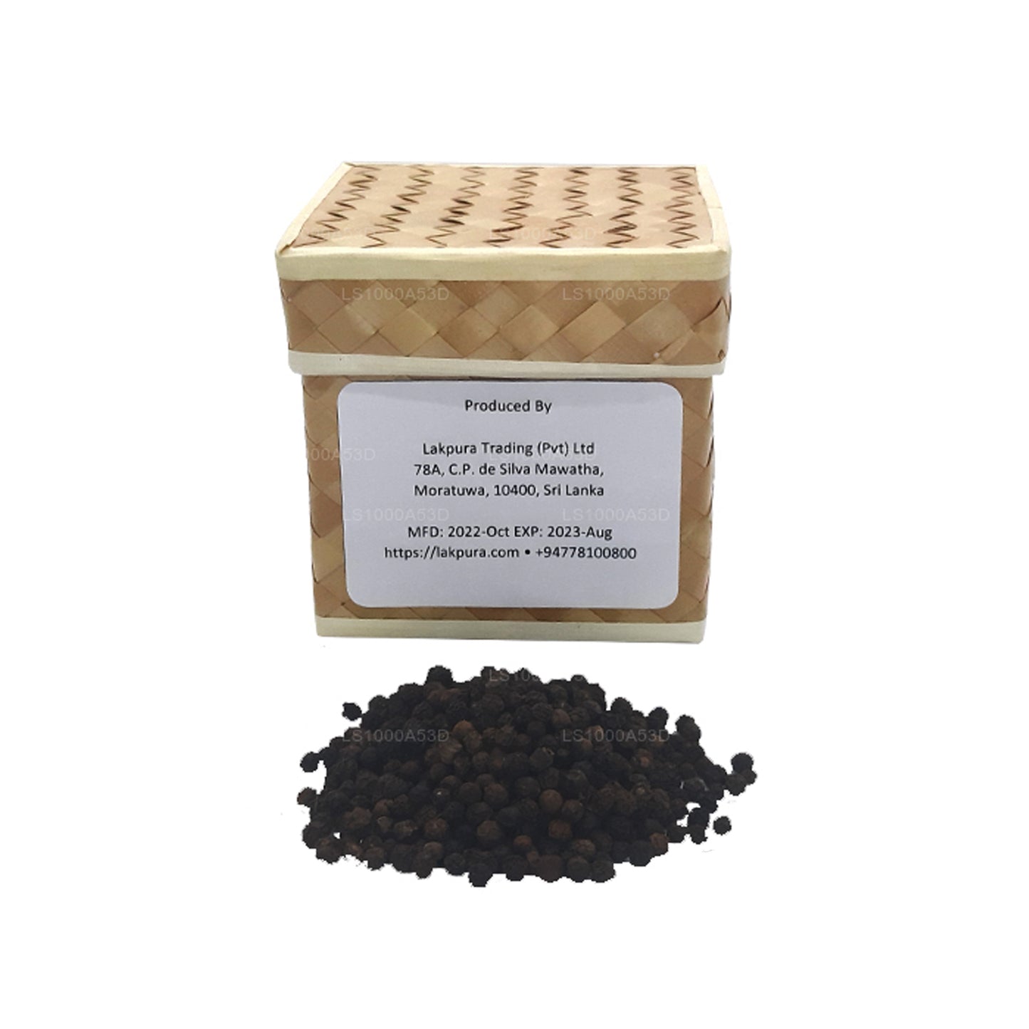 Lakpura Black Pepper Ganze (100 g) Box