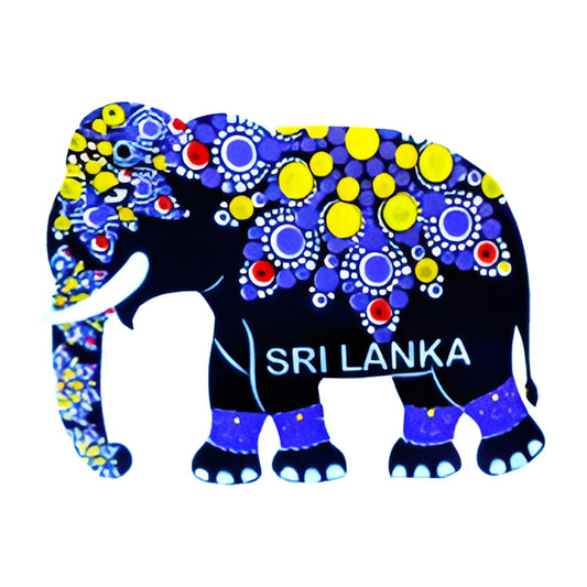 Traditioneller Kühlschrankmagnet mit Elefantenmotiv aus Sri Lanka