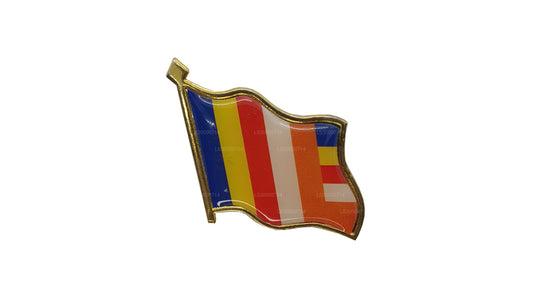 Anstecknadel mit buddhistischer Flagge Sri Lankas (Design B)