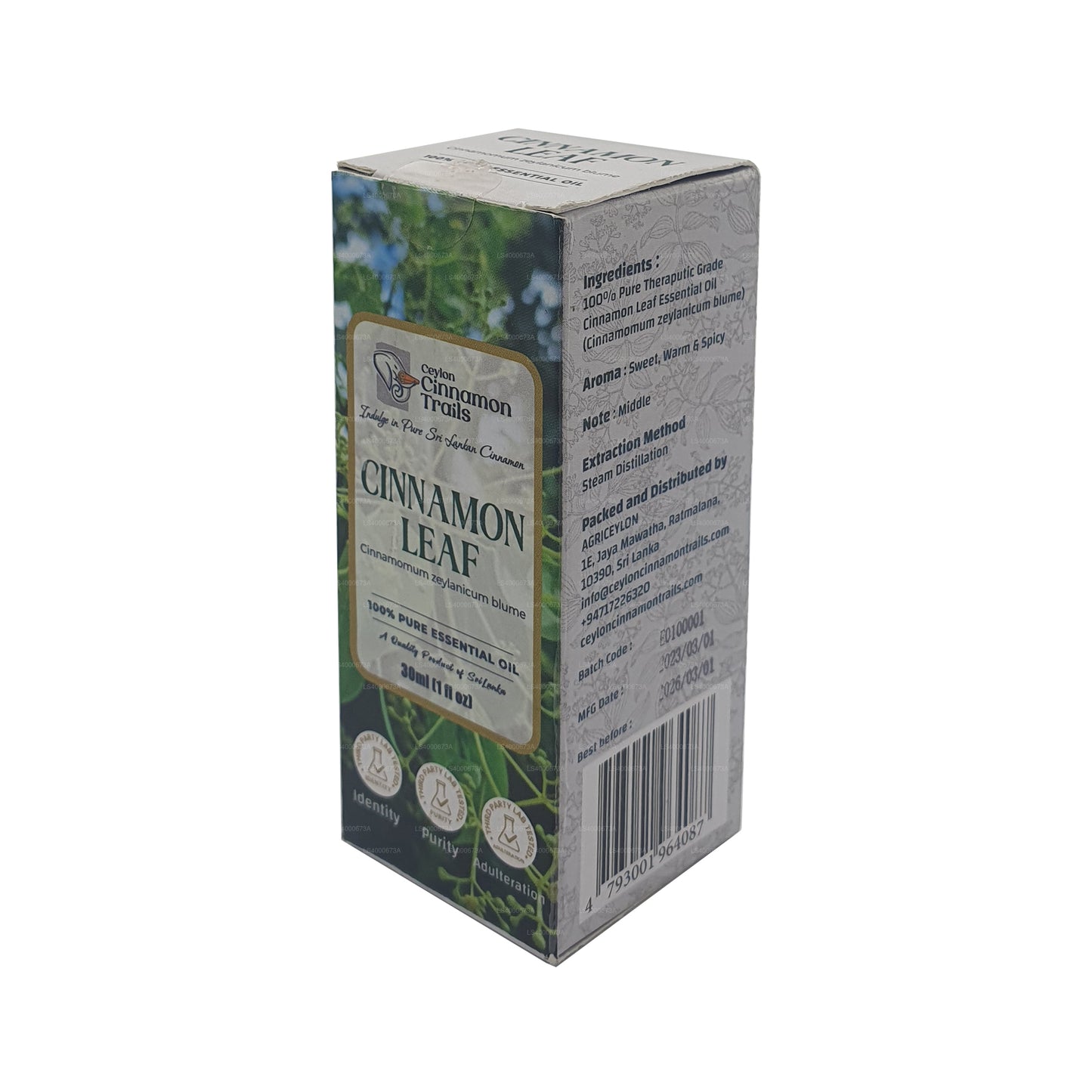 Ätherisches Zimtblattöl von Ceylon Cinnamon Trails (10 ml)