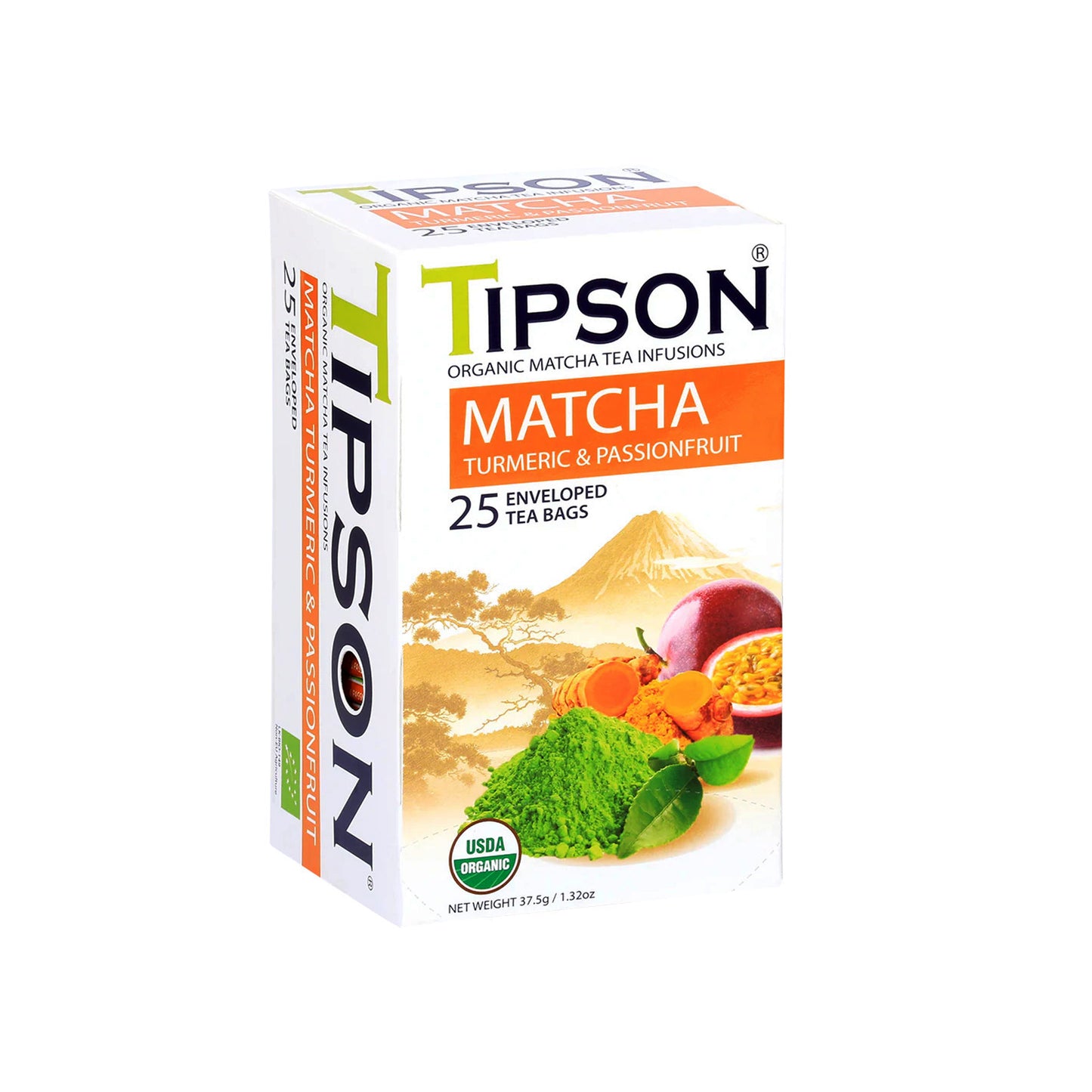 Tipson Tea Bio Matcha Kurkuma &amp; Passionsfrucht (37,5g)