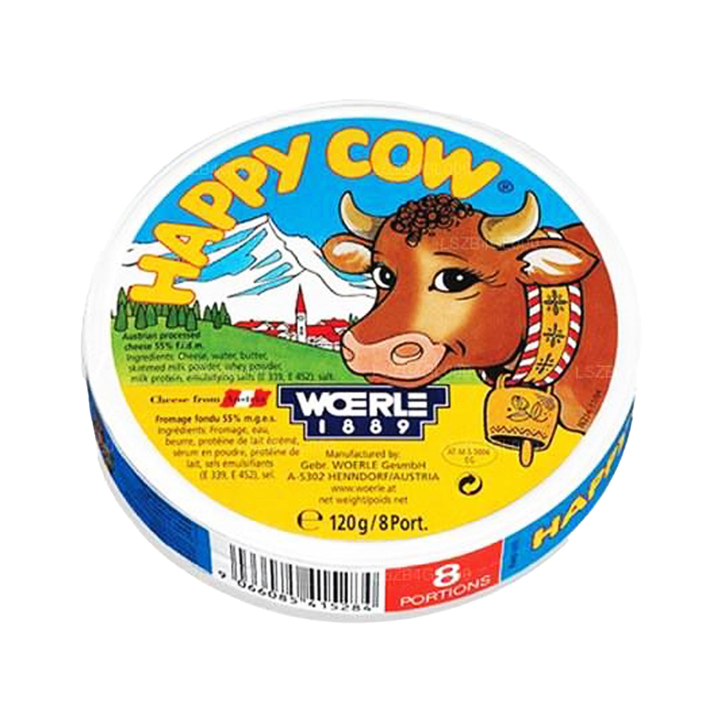 Happy Cow Cheese, runde Packung, 120 g