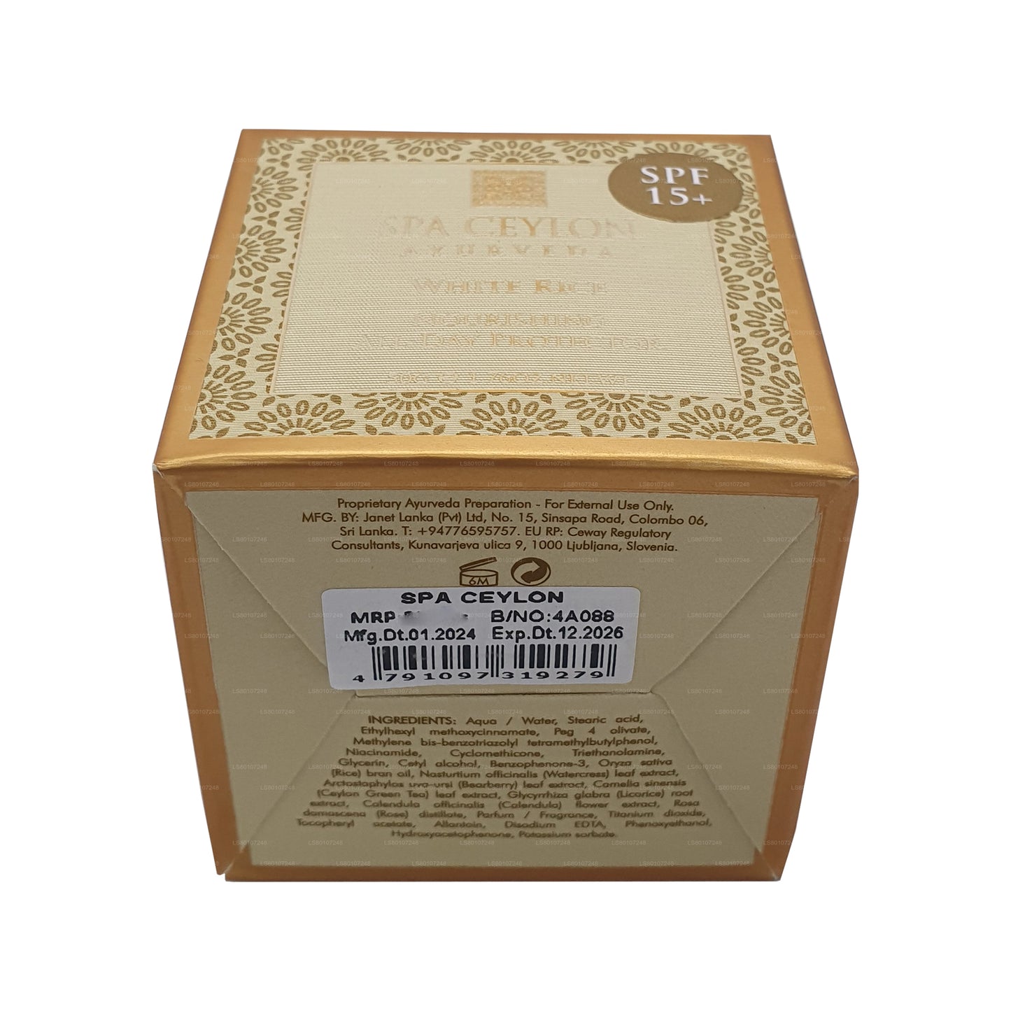 Spa Ceylon White Rice Nährender Ganztagsschutz (100 g)