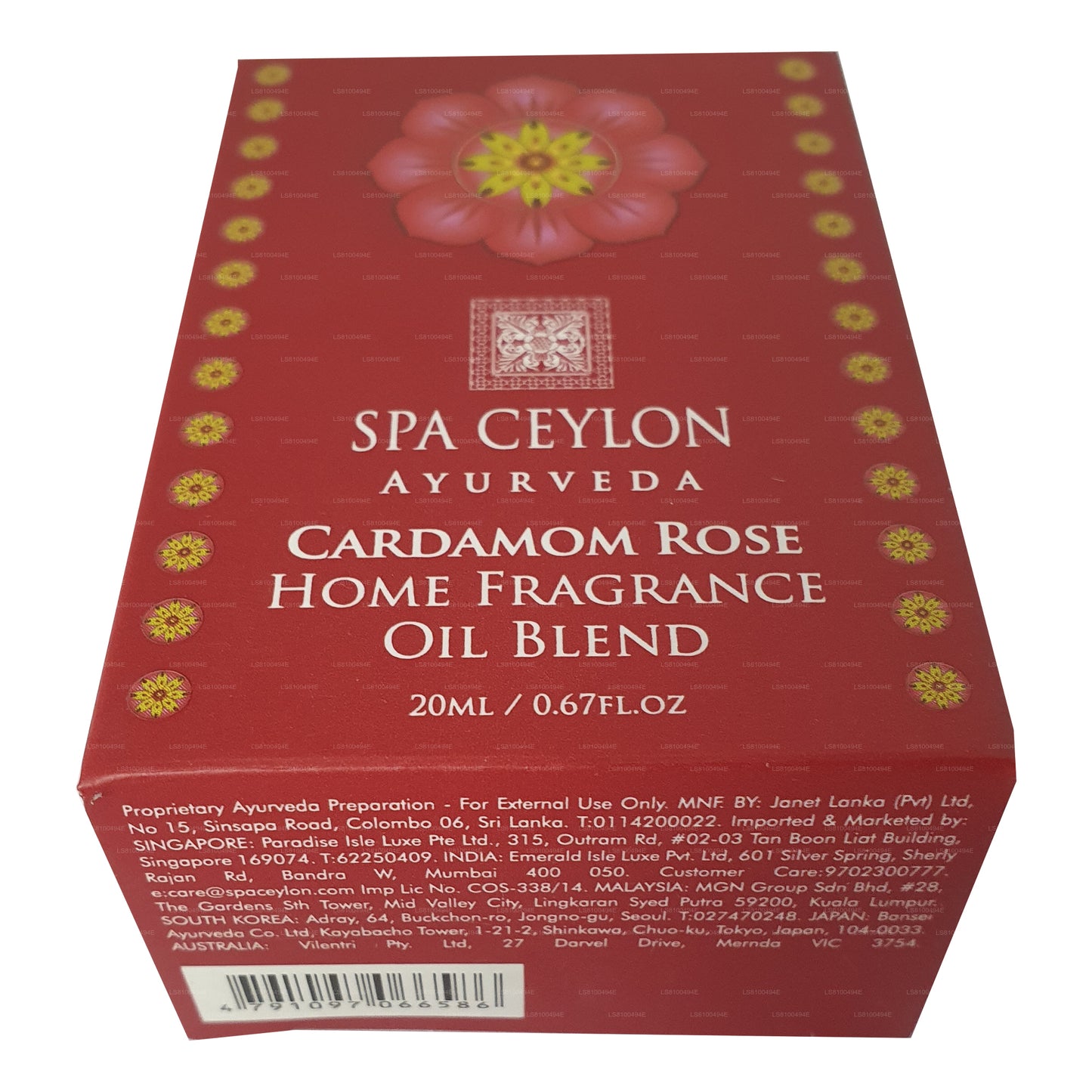 Spa Ceylon Cardamom Rose, Aromamischung für zu Hause, 20 ml