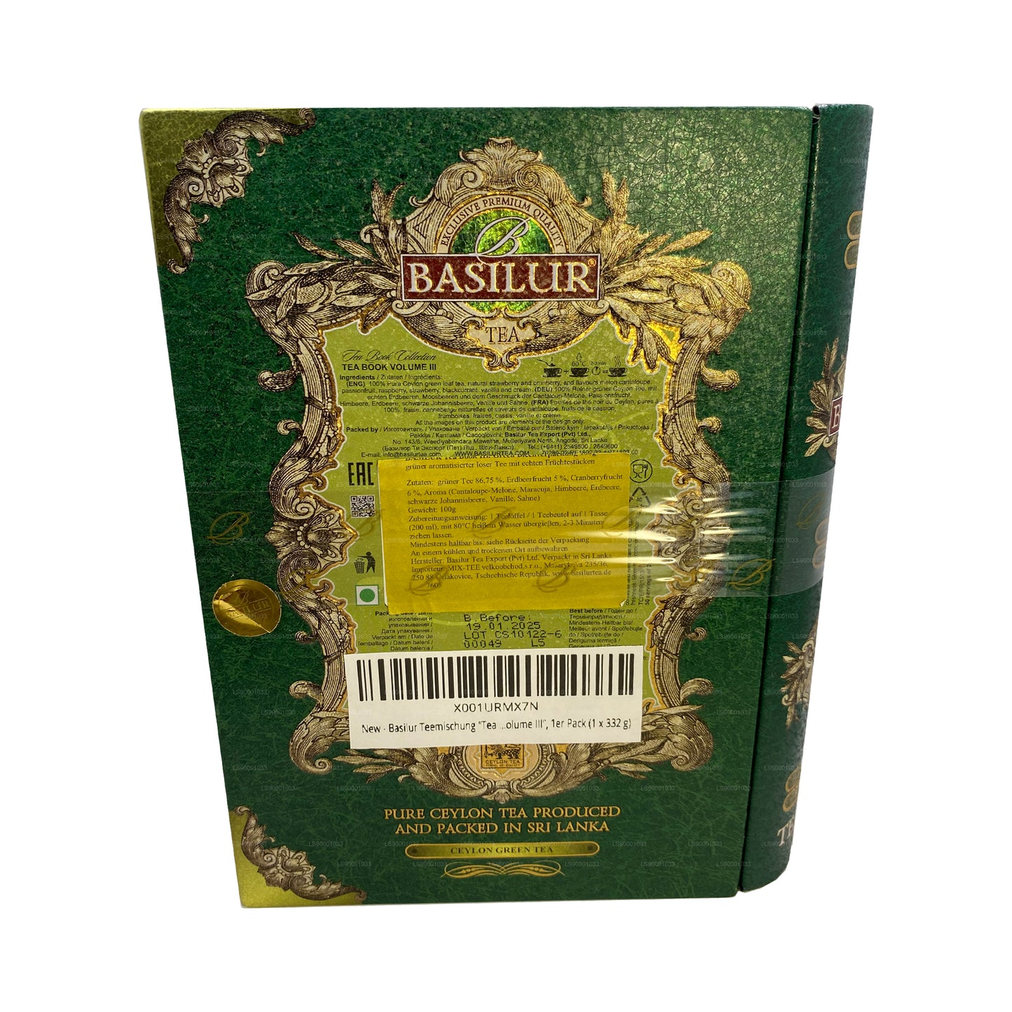 Basilur Tea Book Dose „Tea Book Volume III - Grün“ (100 g)