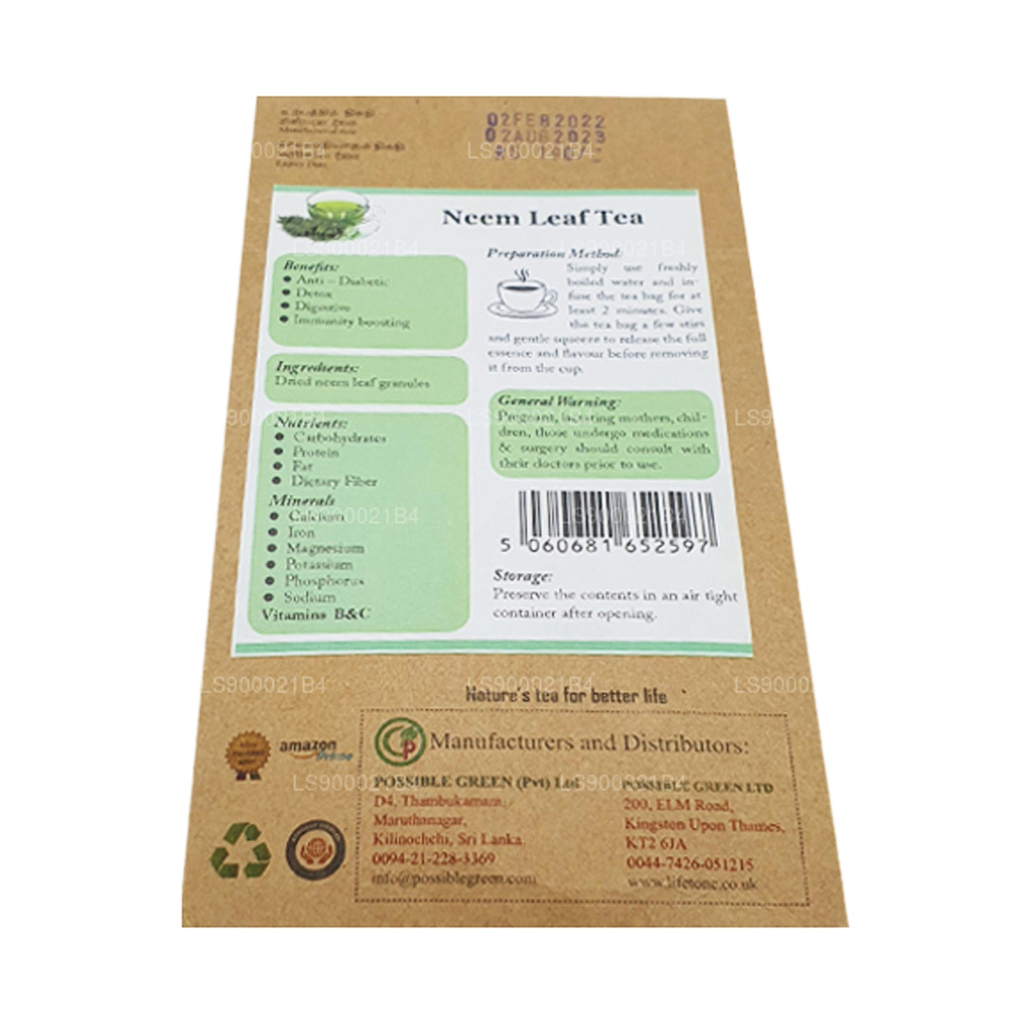 Lifetone Neem-Blatt-Tee (30 g)