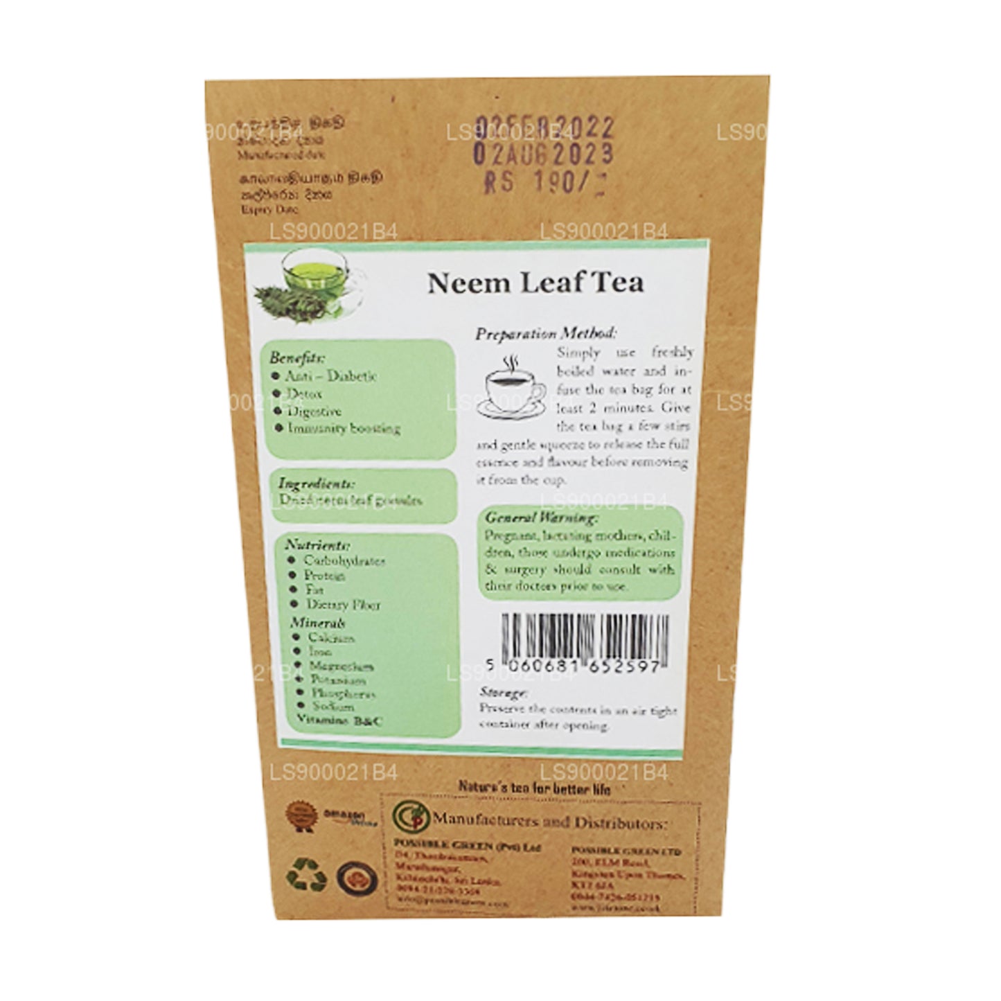 Lifetone Neem-Blatt-Tee (30 g)