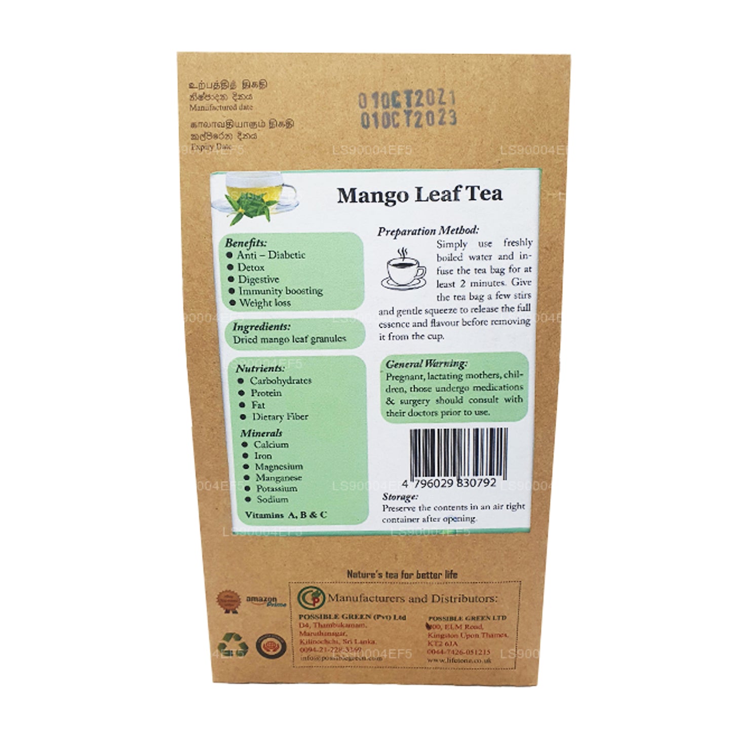 Lifetone Mango-Blatt-Tee (40 g)