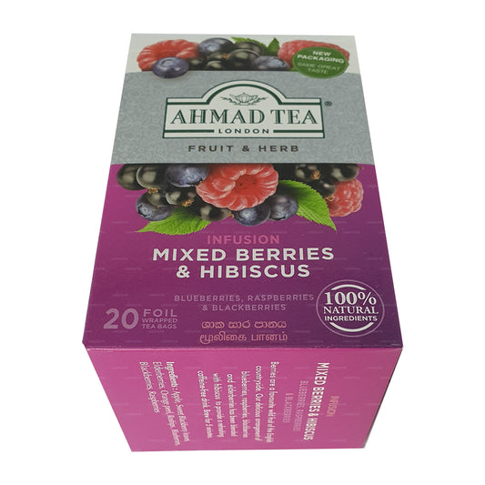 Ahmad Tea Gemischte Beeren &amp; Hibiskus 20 Folienteebeutel (40g)