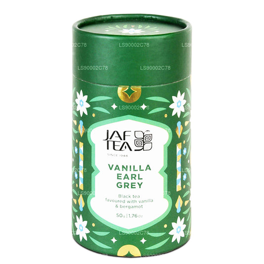 Jaf Tea Vanilla Earl Grey Schwarzer Tee aromatisiert mit Vanille und Bergamotte (50 g)