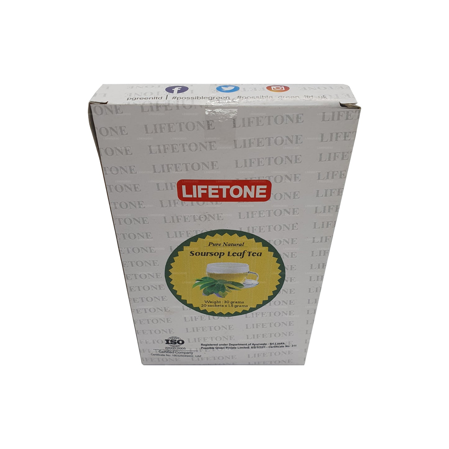 Lifetone Soursop-Blatttee (30 g) 20 Teebeutel