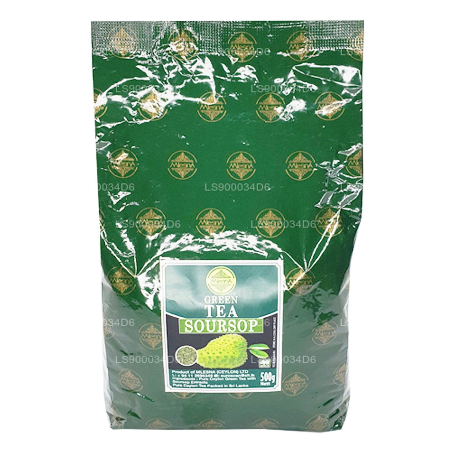 Mlesna Soursop Ceylon-Grüntee mit natürlichem Geschmack (500 g)