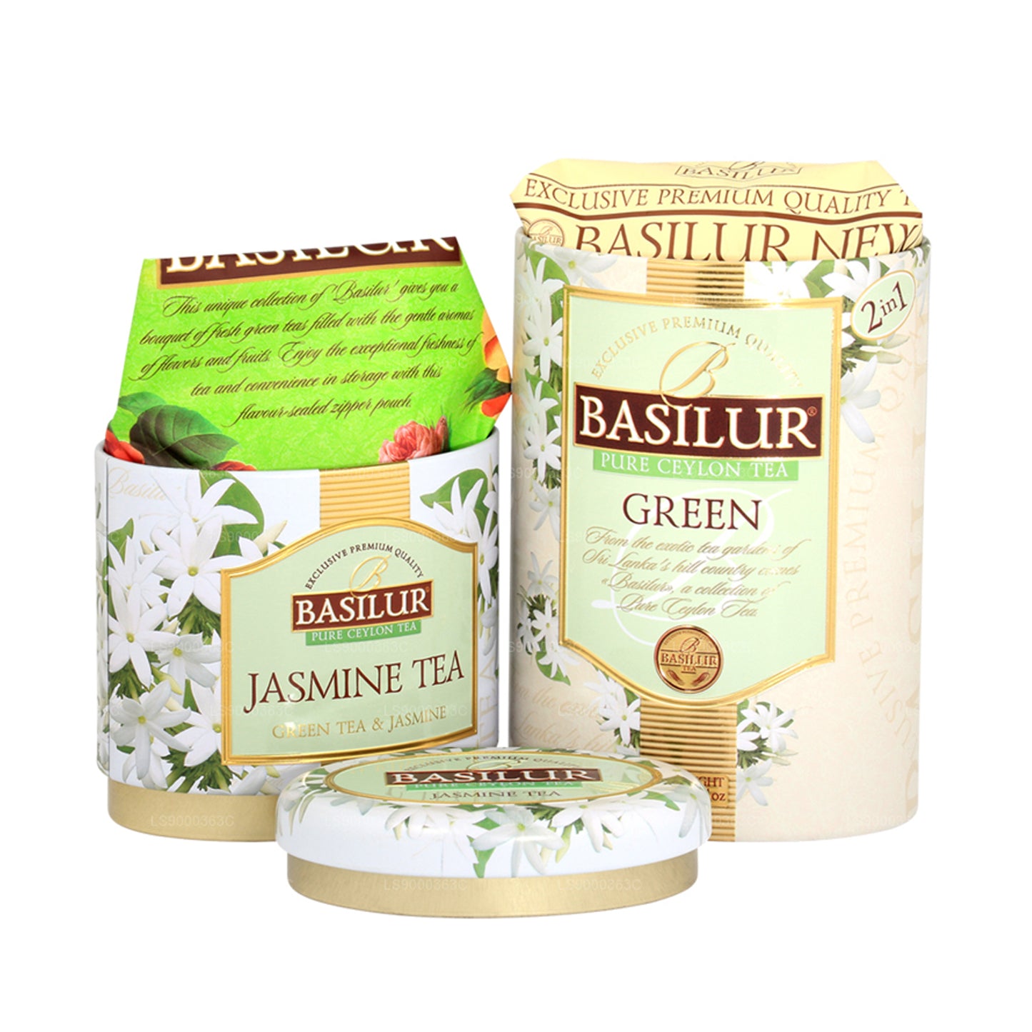 Basilur Früchte und Blumen „Jasmintee/grün“ (125 g) Caddy