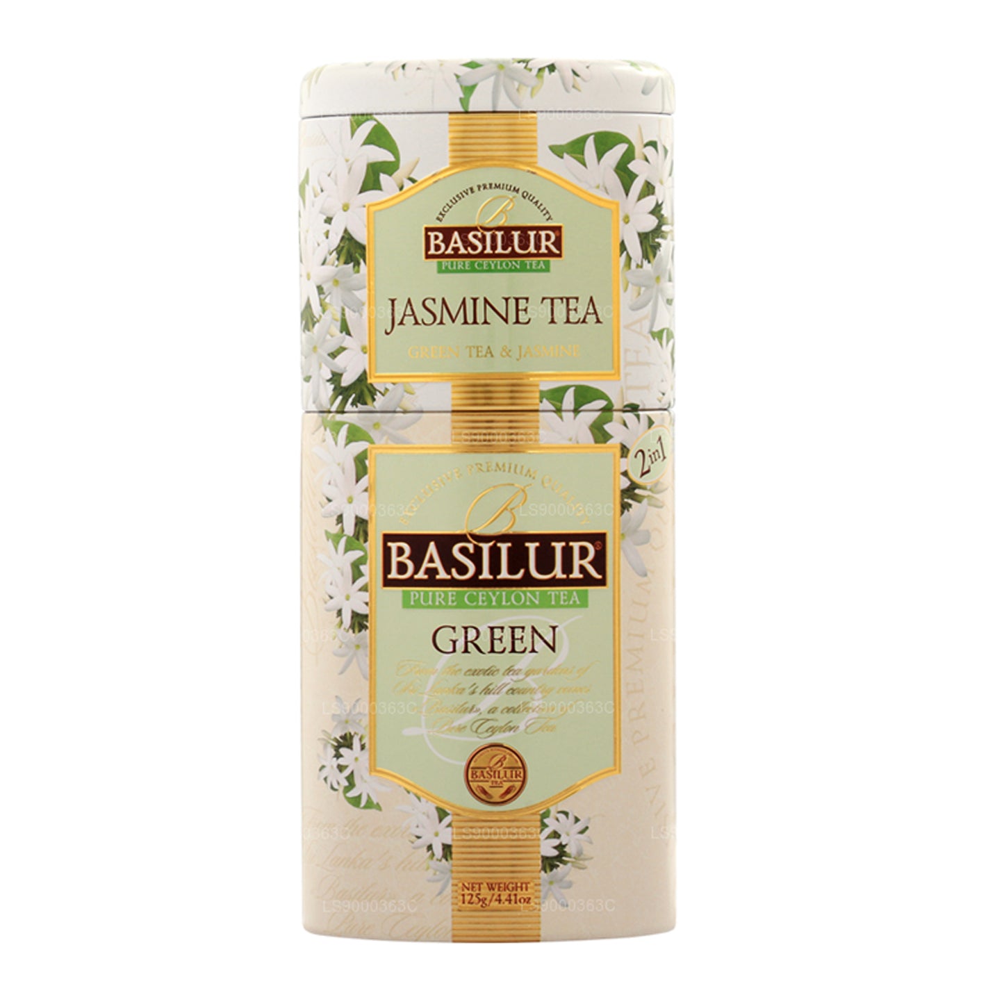 Basilur Früchte und Blumen „Jasmintee/grün“ (125 g) Caddy