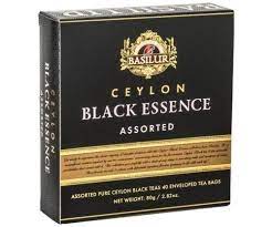 BASILUR CEYLON BLACK ESSENCE – aromatisierter Schwarztee – Teebeutel mit Folie und Papierumschlag – sortiert (80 g)