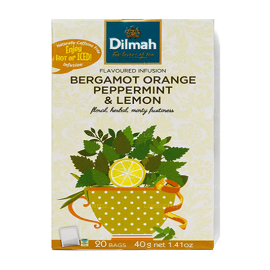 Dilmah Natürlicher Tee aus Bergamotte, Orange, Pfefferminze und Zitrone, 20 Teebeutel