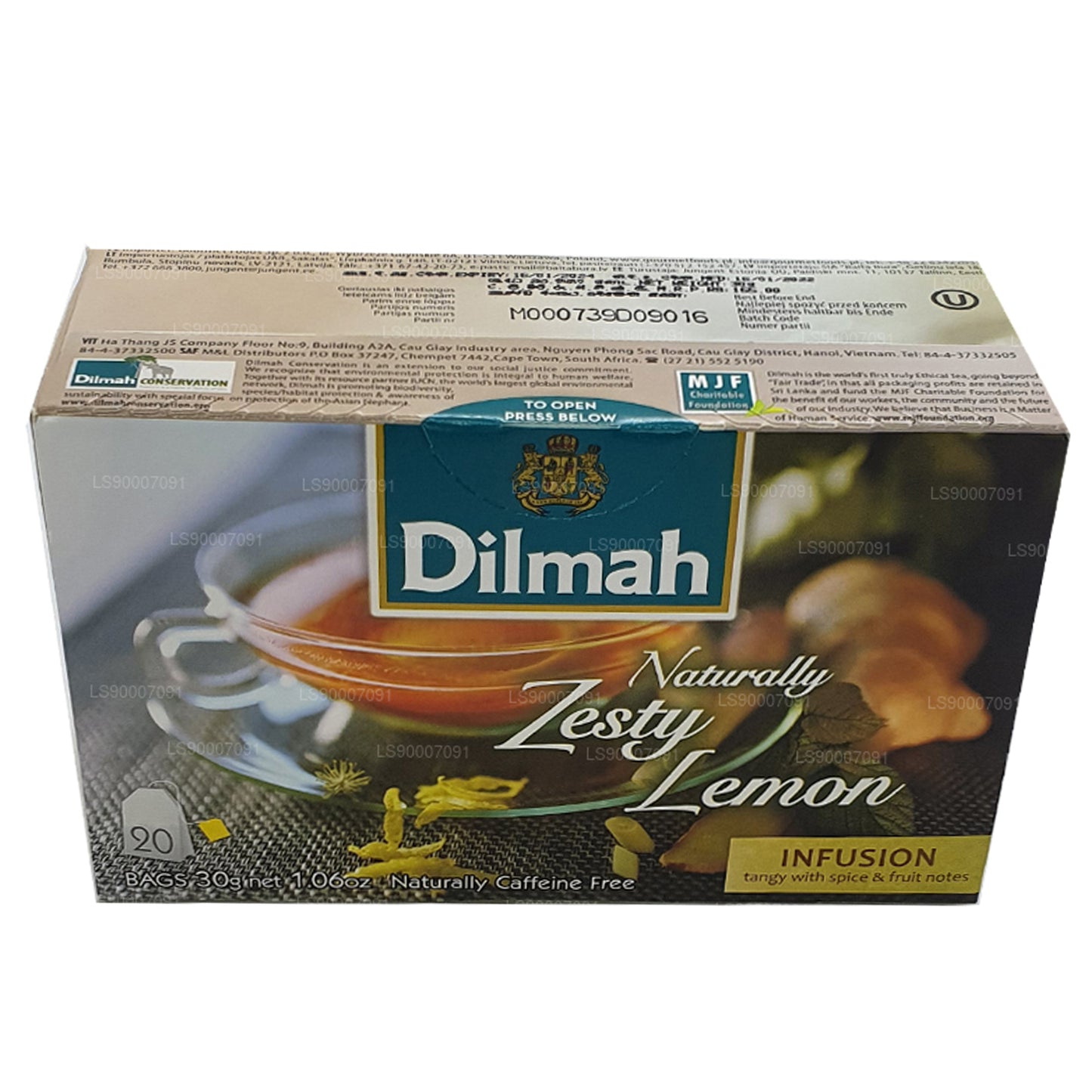 Dilmah Naturally Zesty Lemon (30 g) 20 Teebeutel