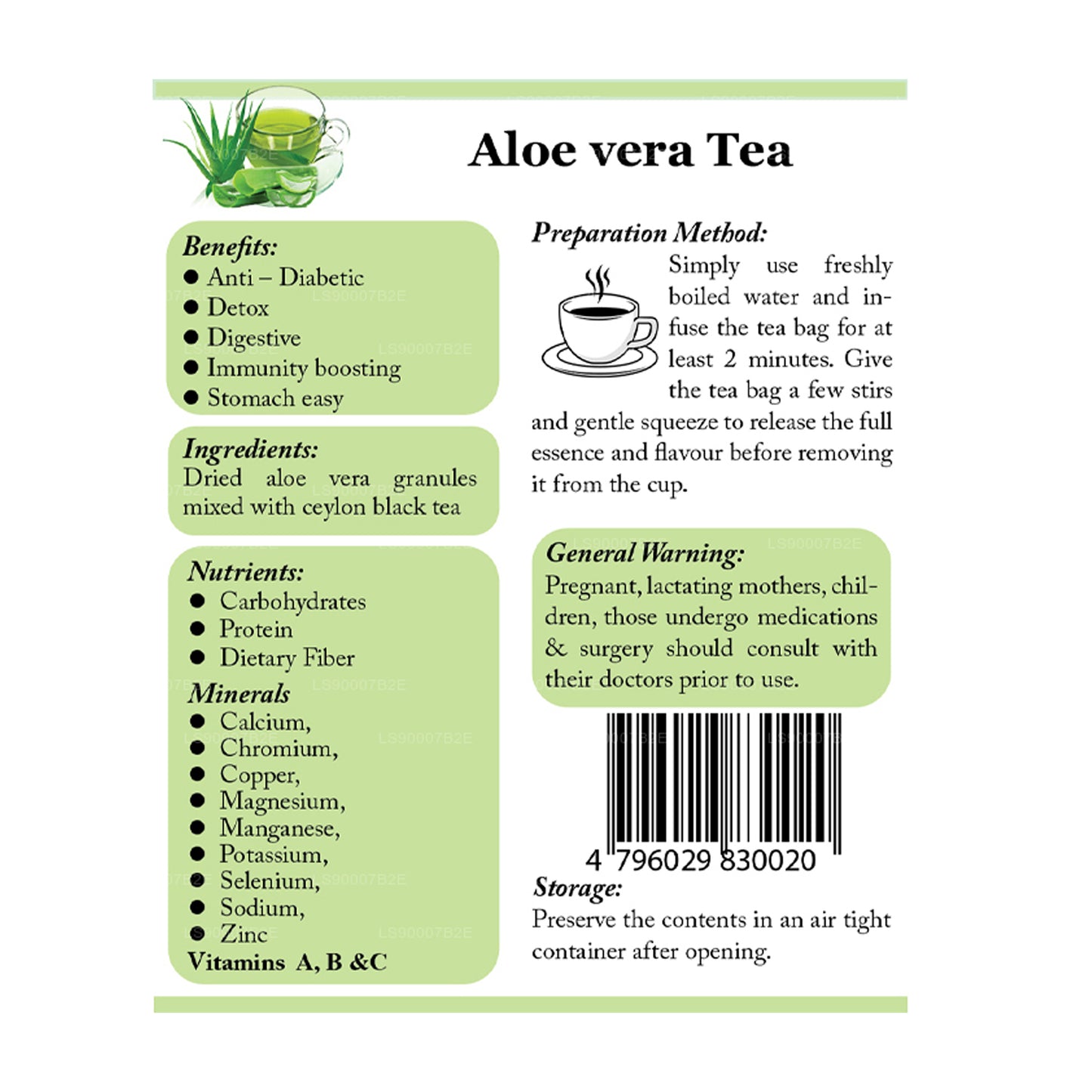 Lifetone Aloe Vera Tee (40 g)