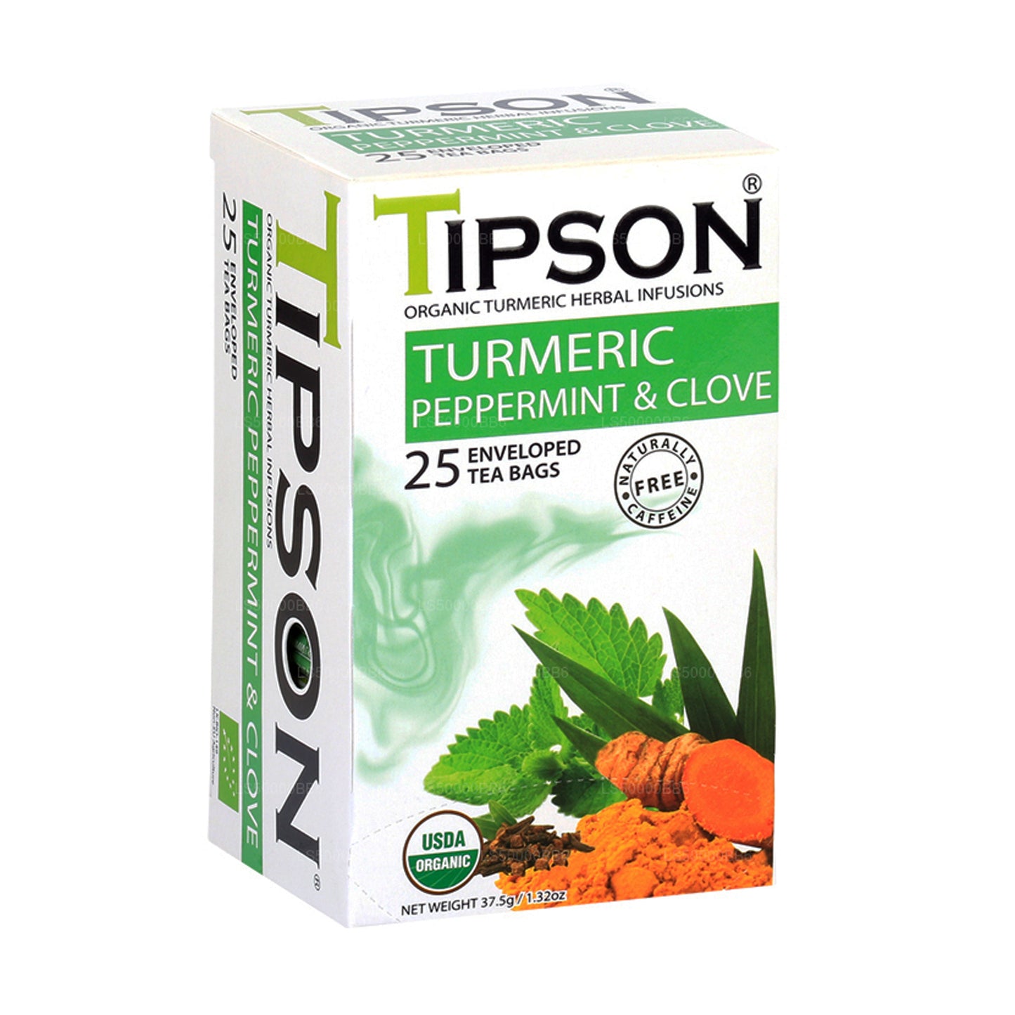 Tipson Tee Bio-Kurkuma, Pfefferminze und Nelke (37,5 g)