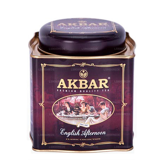 Akbar Classic Englischer Nachmittagstee mit Blatttee, 250 g, Dose