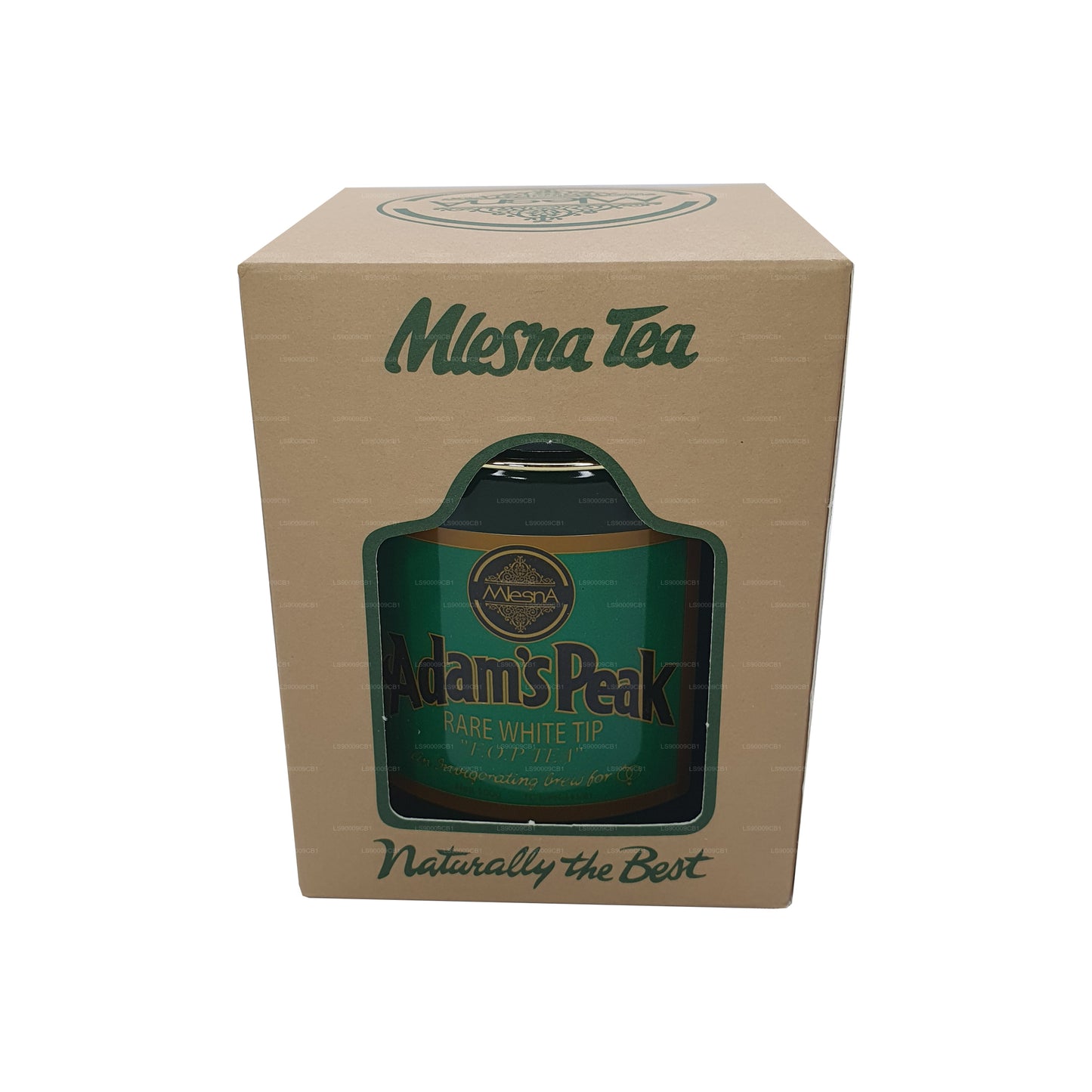 Mlesna Tea Adam's Peak FOP-Blatt-Tee mit seltener weißer Spitze im Metallbehälter (100 g)