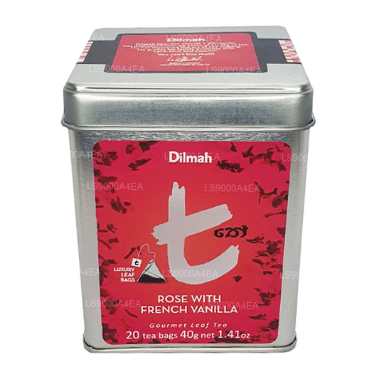 Dilmah T-Serie Rose mit französischer Vanille 20 Teebeutel Blatttee (40 g)