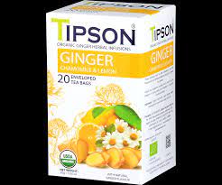 TIPSON – HERBAL – GINGER – BOX – FTBH – F&amp;PE – BIO – INGWER, KAMILLE, ZITRONE (30 g)