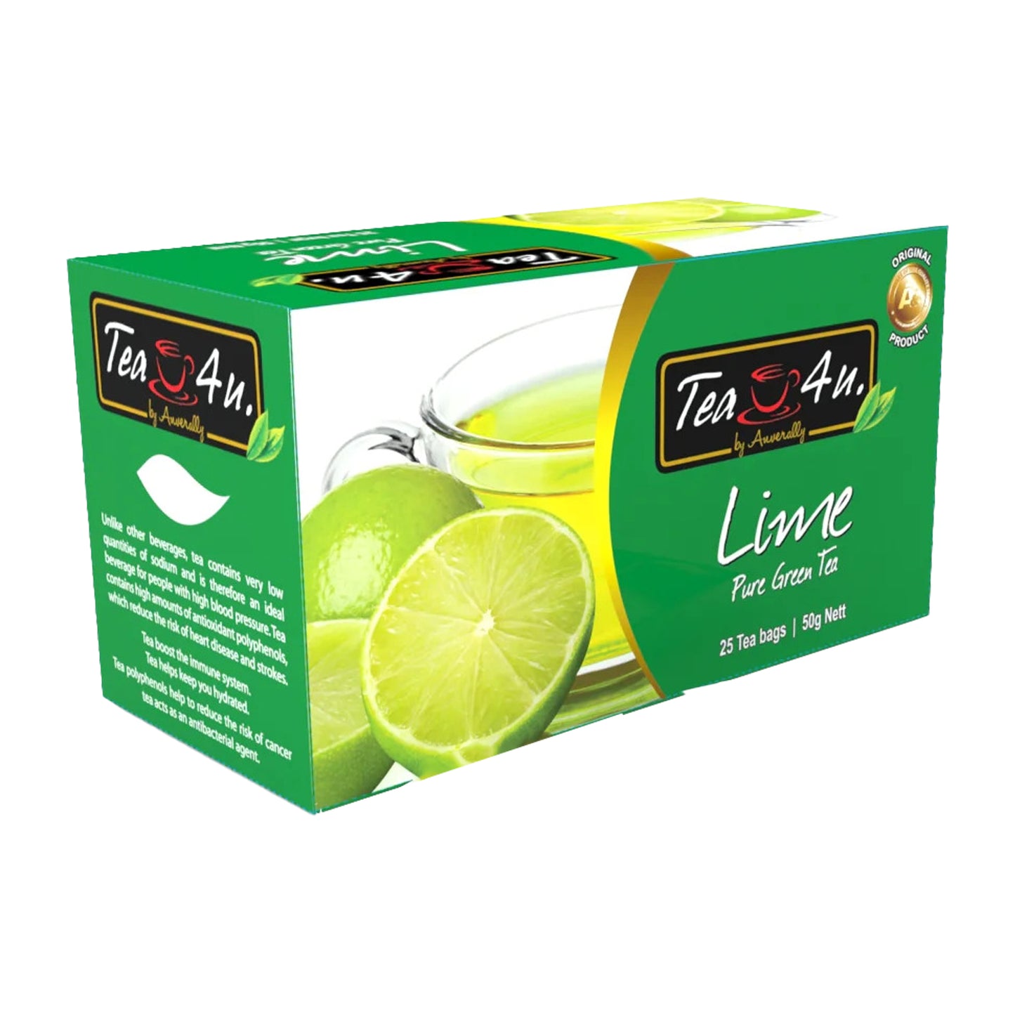 Tea4U Limetten-Grüntee (50 g) 25 Teebeutel