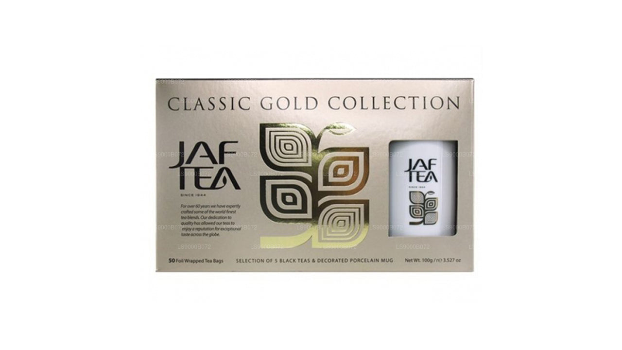 Jaf Tea Classic Gold Collection Folienumschlag (100 g) mit Tassenkarton