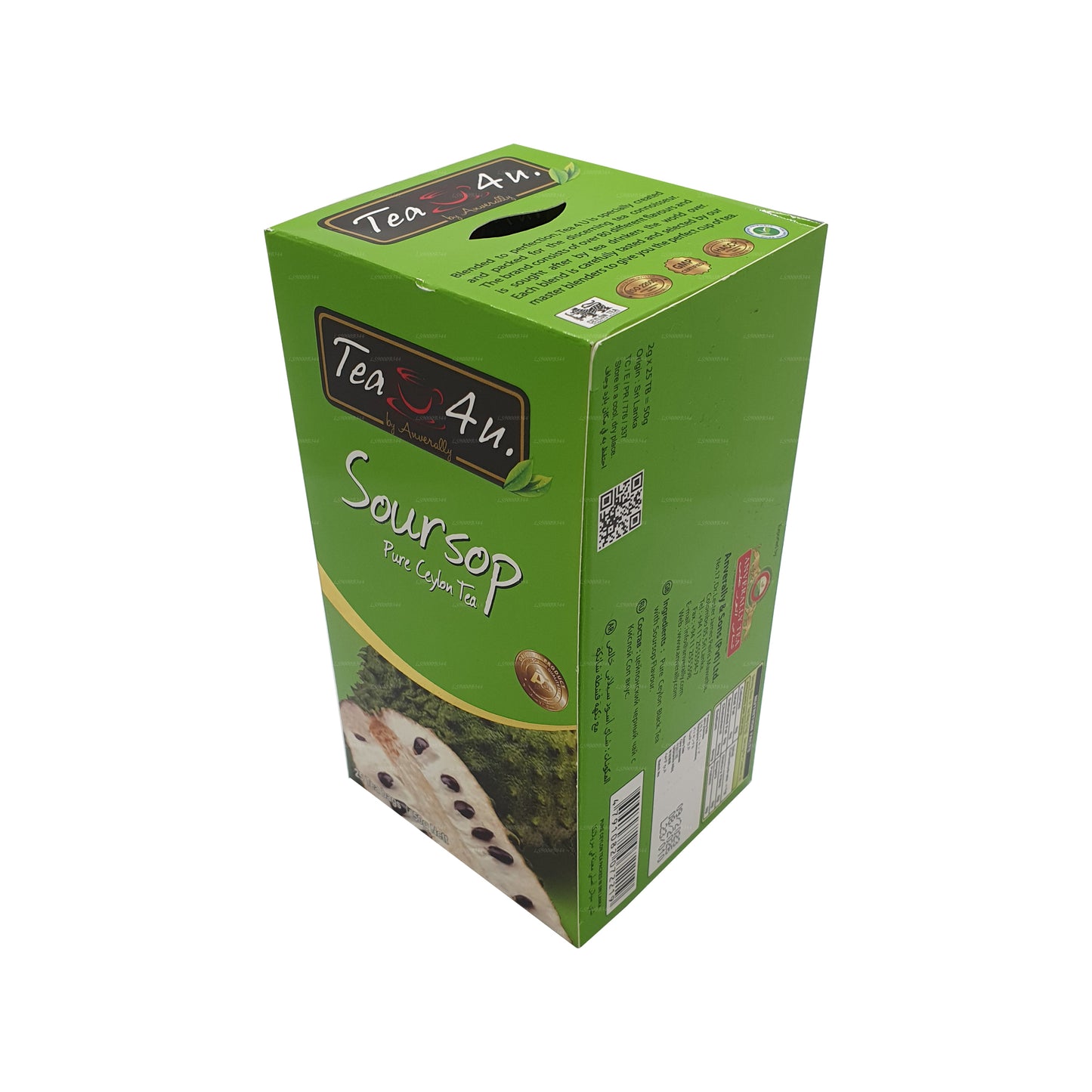 Tea4U Schwarztee mit Soursop (50 g) 25 Teebeutel