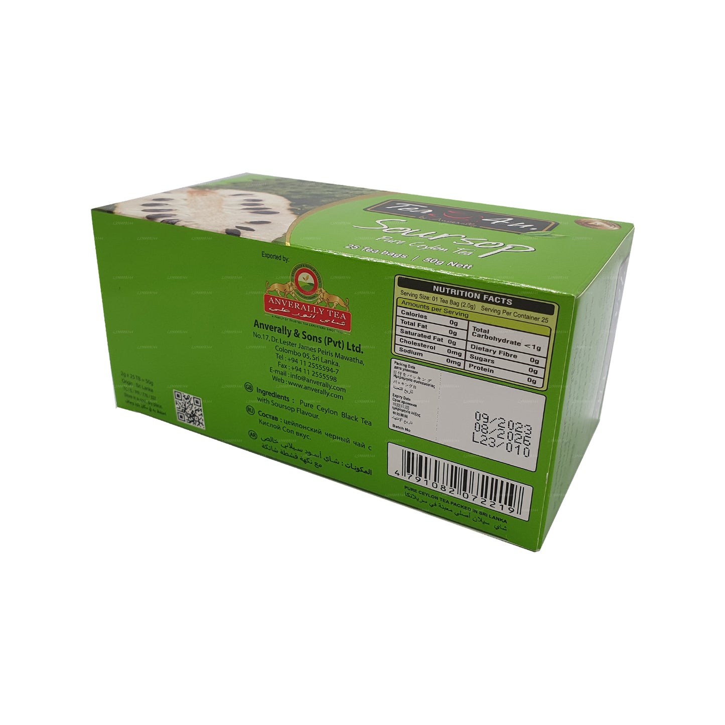 Tea4U Schwarztee mit Soursop (50 g) 25 Teebeutel