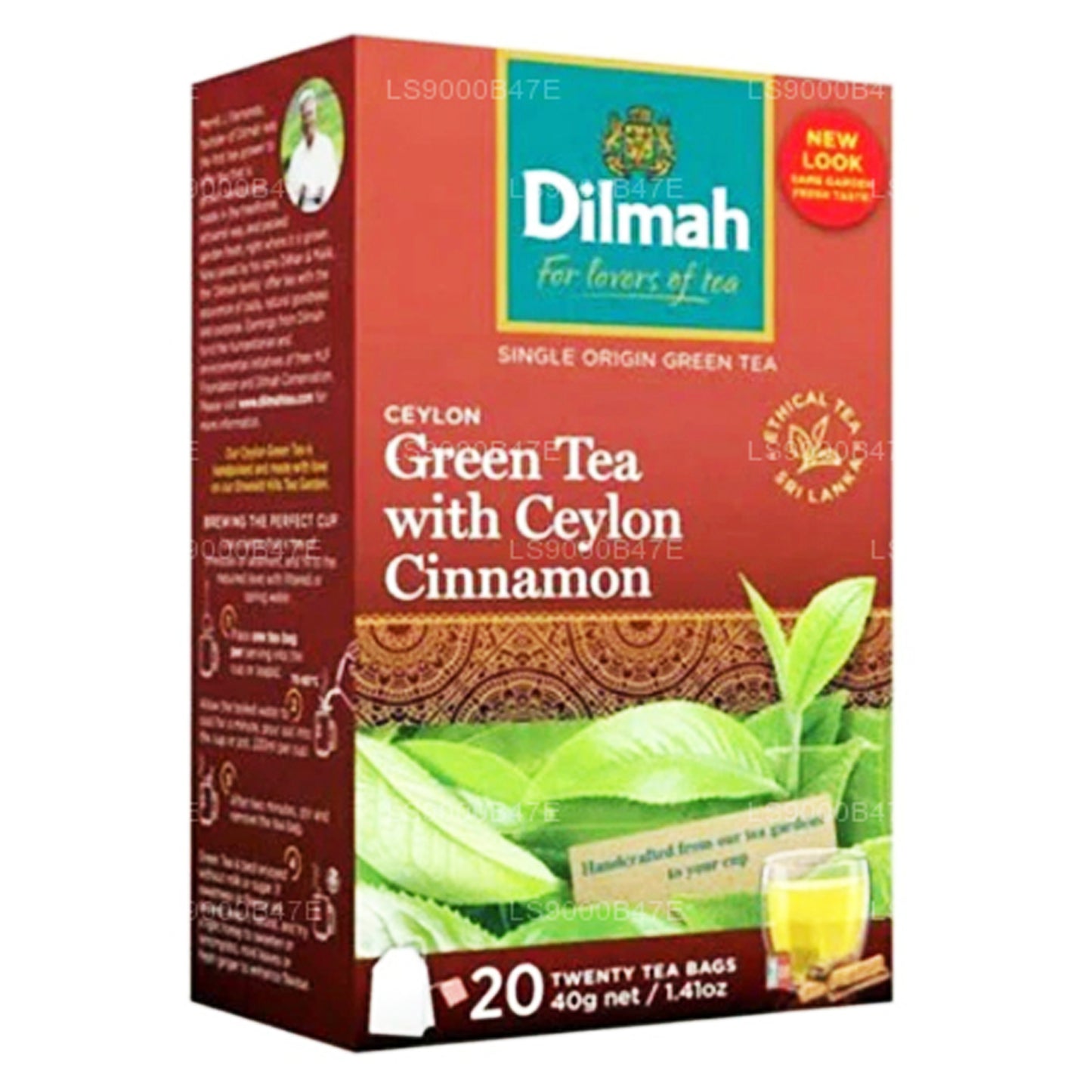 Dilmah Ceylon Grüntee mit Ceylon-Zimt (40 g) 20 Teebeutel