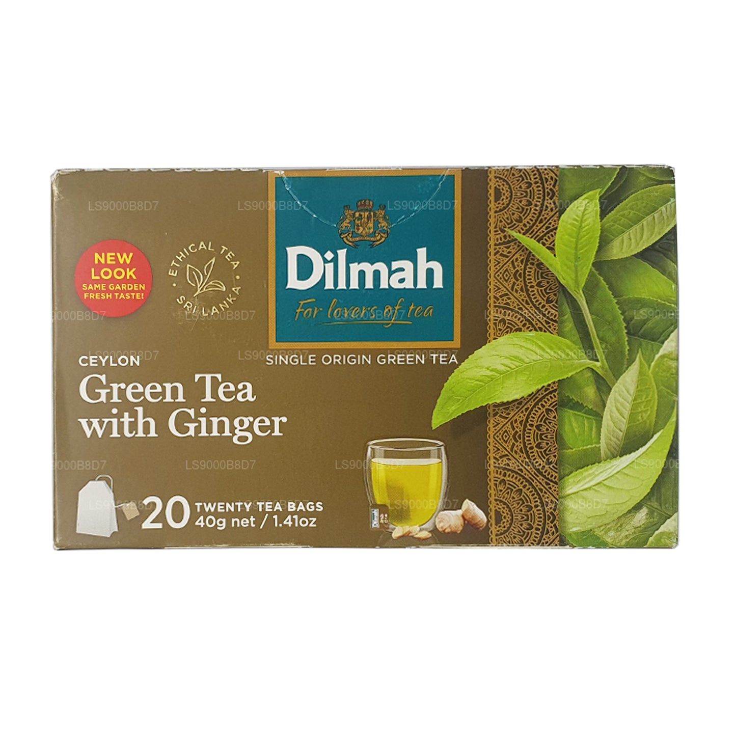 Dilmah Grüner Tee mit Ingwer (40 g), 20 Teebeutel