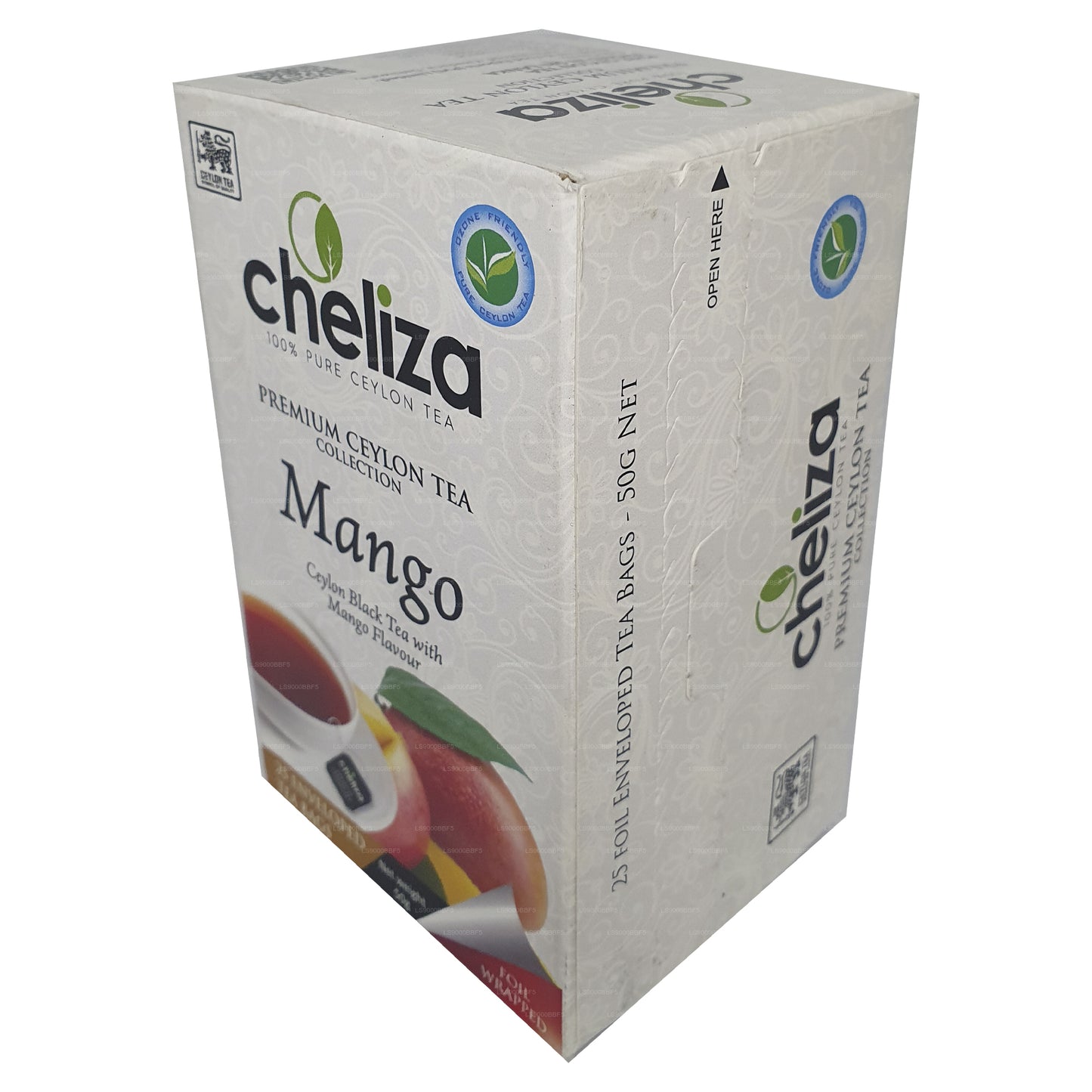 Cheliza Ceylon Black Tea with Mango Flavour (50g) 25 Tea Bags