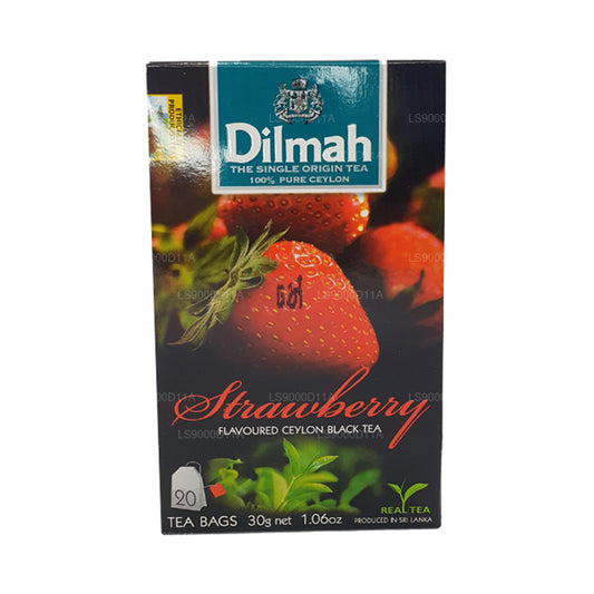 Dilmah Ceylon-Schwarztee mit Erdbeergeschmack (30 g) 20 Teebeutel