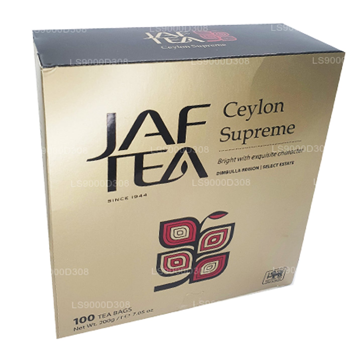 Jaf Tea Classic Gold Collection Ceylon Supreme 100 Teebeutel, Schnur und Anhänger, 200 g