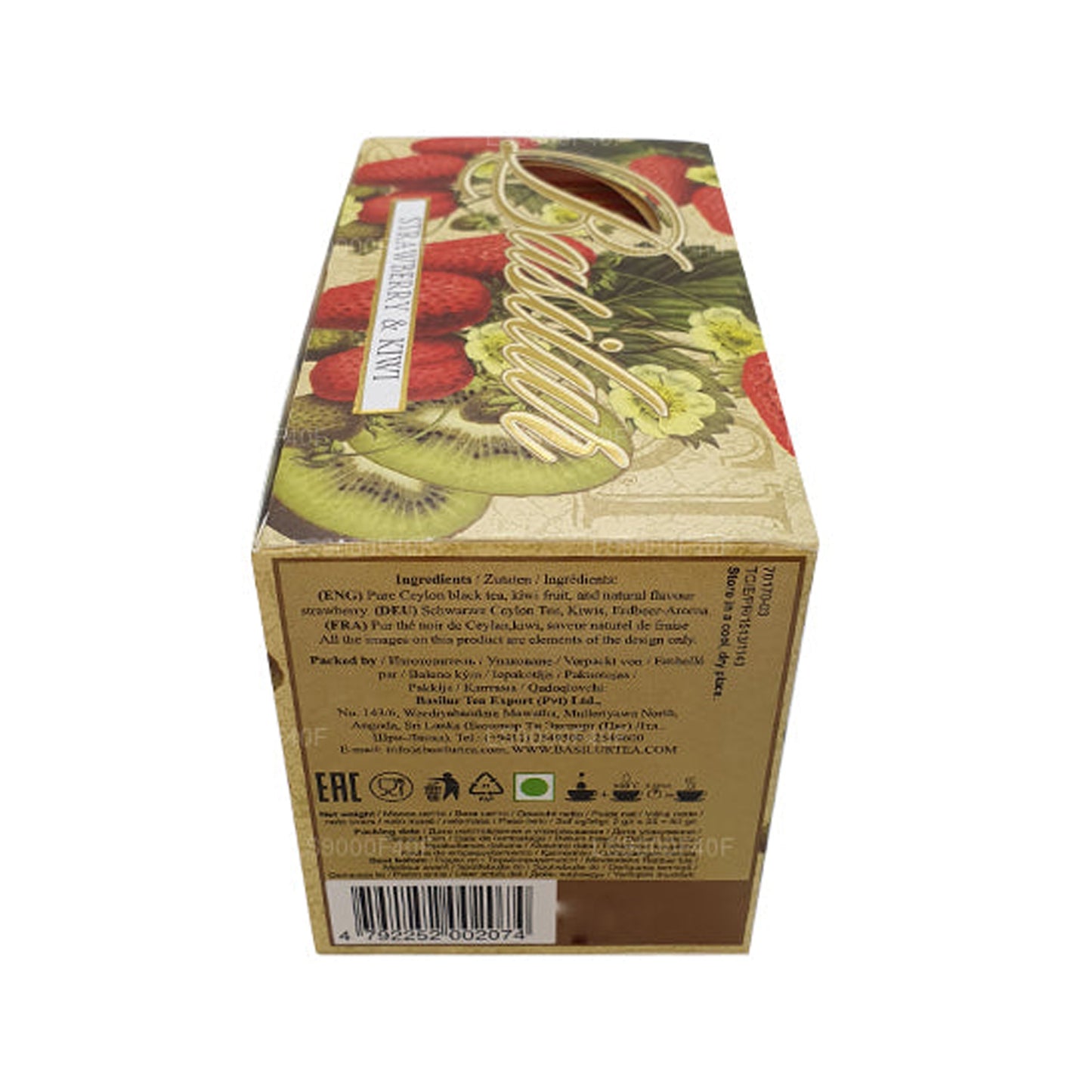 Basilur Erdbeere und Kiwi (50 g) 20 Teebeutel