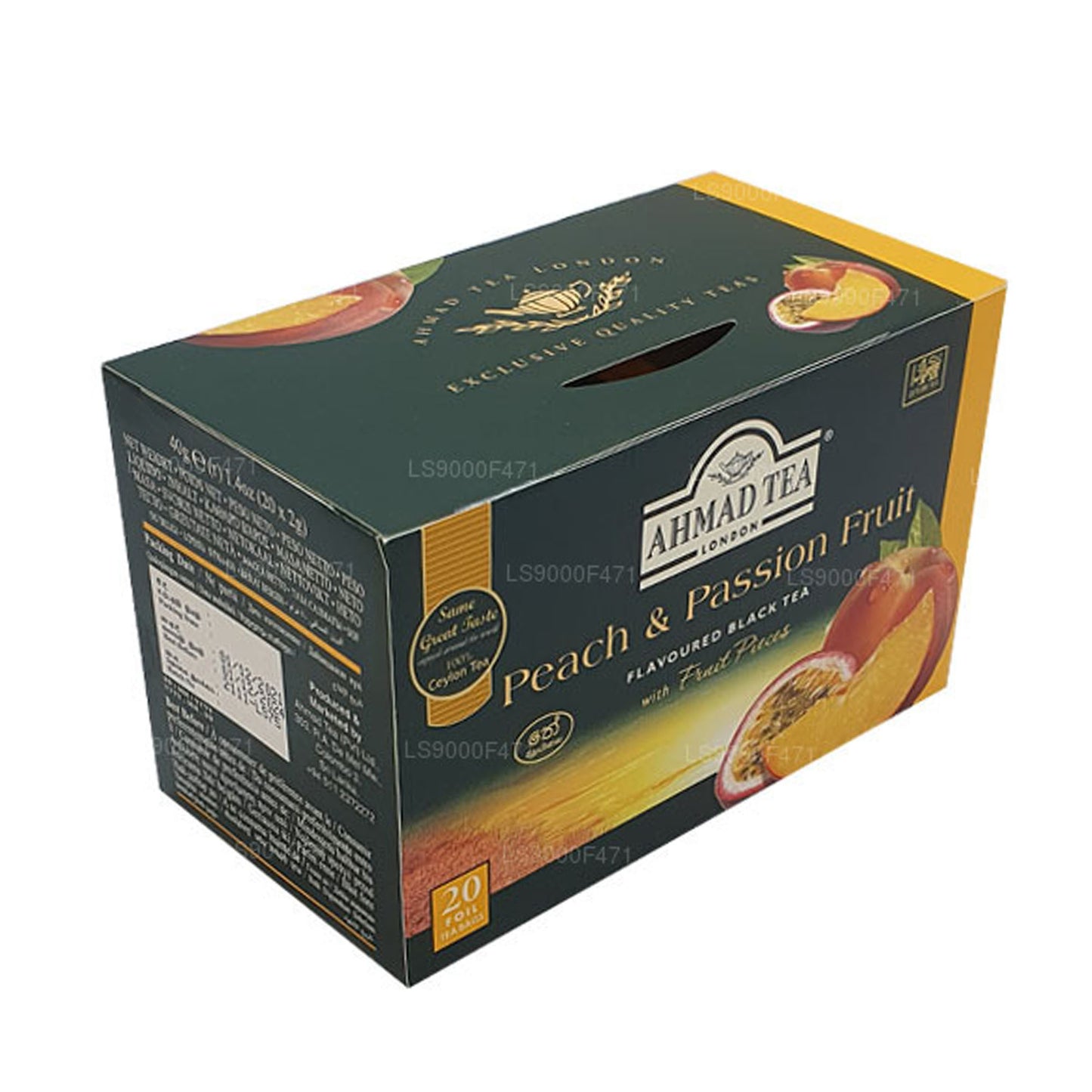 Ahmad Tea Pfirsich und Passion 20 Folienbeutel (40 g)