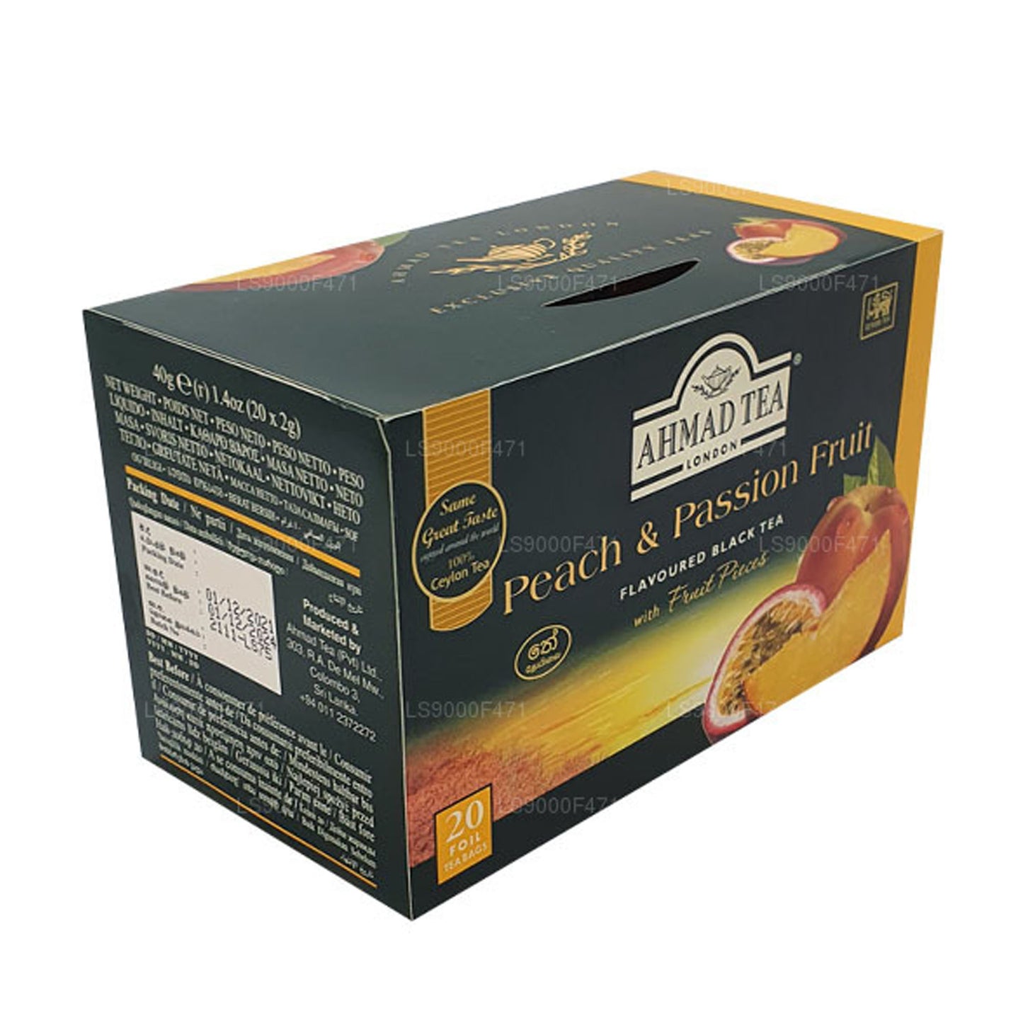 Ahmad Tea Pfirsich und Passion 20 Folienbeutel (40 g)