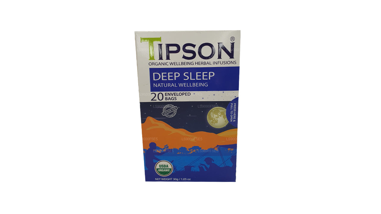 Tipson Organic Deep Sleep Natural Wellbeing 20 Beutel in Umschlägen (30 g)