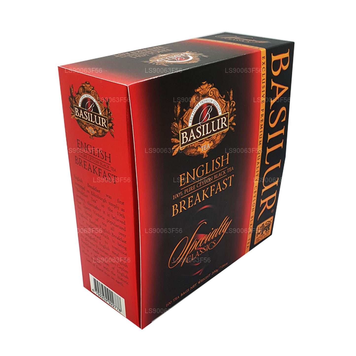 Basilur English Breakfast Pure Ceylon Schwarztee (200 g) 100 Teebeutel