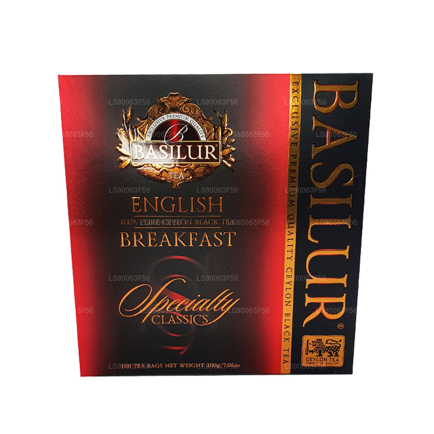 Basilur English Breakfast Pure Ceylon Schwarztee (200 g) 100 Teebeutel