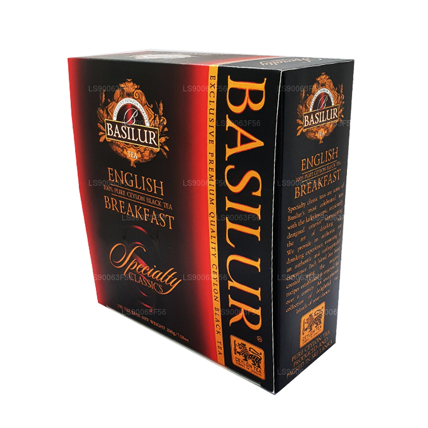 Basilur English Breakfast Pure Ceylon Schwarztee (200 g) 100 Teebeutel