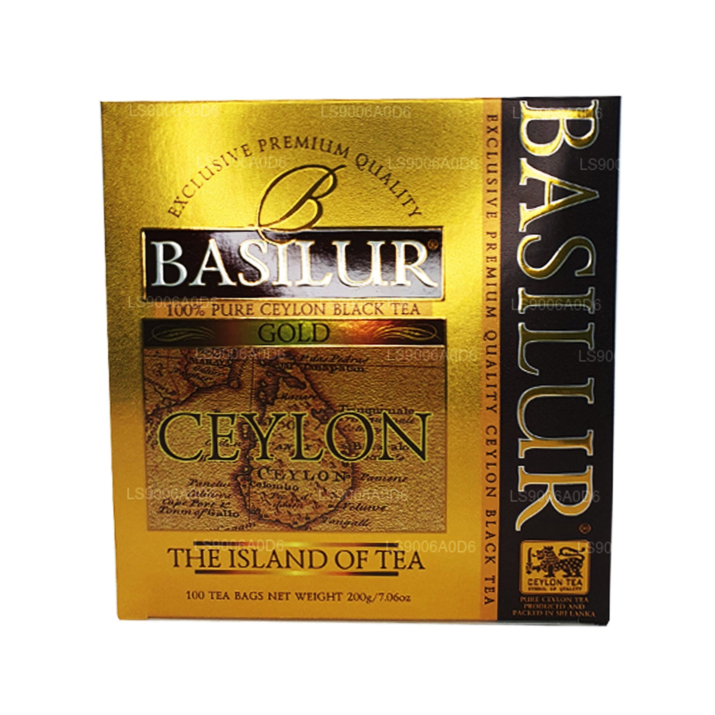 Basilur Island of Gold Exklusiver Ceylon-Schwarztee in Premium-Qualität (200 g) 100 Teebeutel