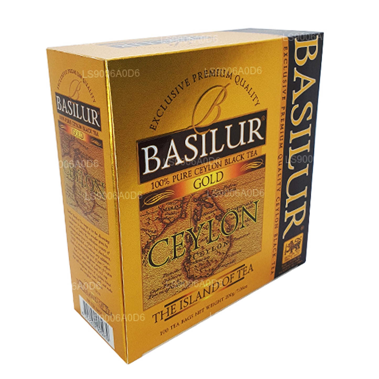 Basilur Island of Gold Exklusiver Ceylon-Schwarztee in Premium-Qualität (200 g) 100 Teebeutel